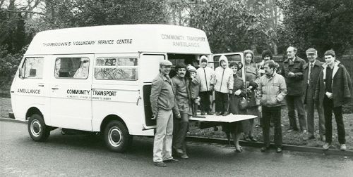 The first Dial a Ride community transport minibus